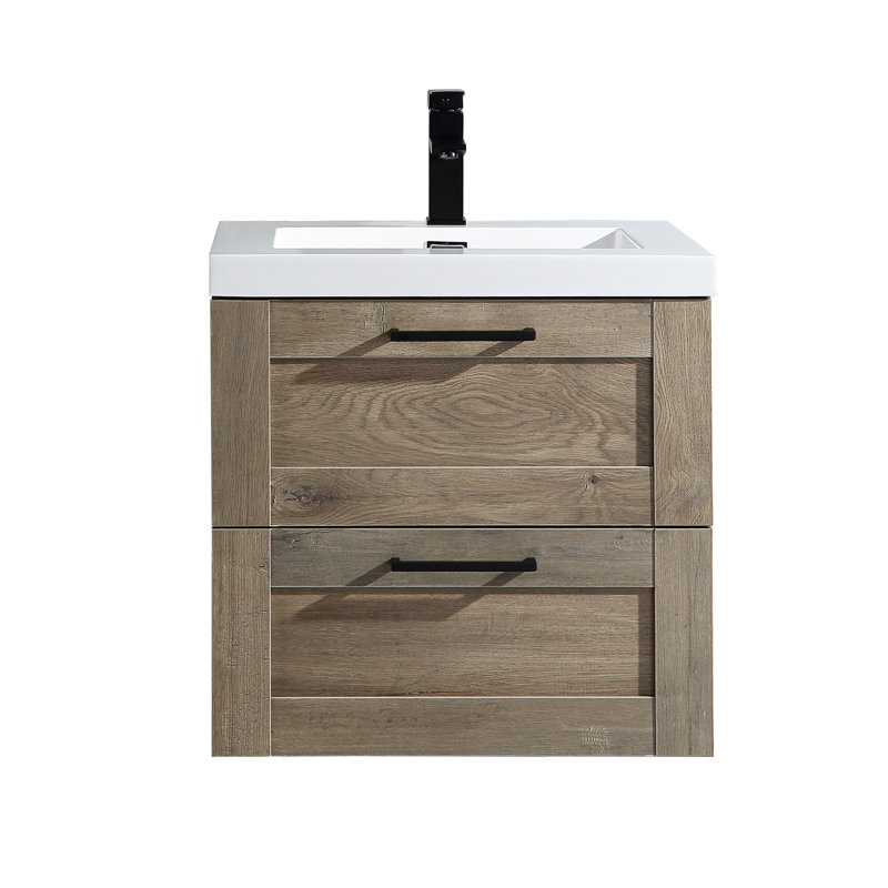 Yerger 24" WallMounted Single Bathroom Vanity Set & Reviews AllModern